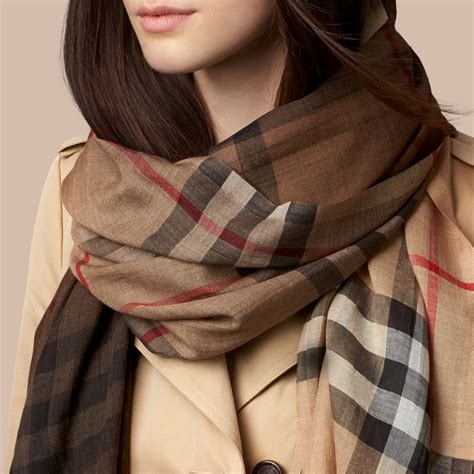 burberry check ombre wool silk scarf|Burberry Check silk scarf.